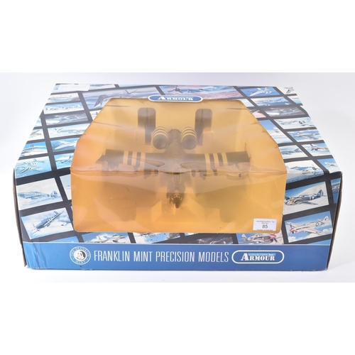 85 - An original Franklin Mint Armour Collection 1/48 scale boxed diecast model of a USAF A10 Warthog jet... 