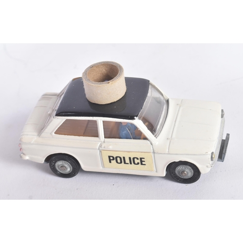 9 - Two vintage Corgi Toys diecast model Police cars. Both No. 506 Police ' Panda ' IMP with lumius door... 