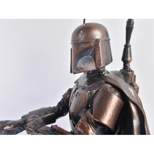 12 - Estate of Jeremy Bulloch - Star Wars - a believed fan-made bronze effect statue of Boba Fett. Plasti... 