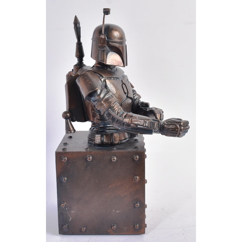 12 - Estate of Jeremy Bulloch - Star Wars - a believed fan-made bronze effect statue of Boba Fett. Plasti... 