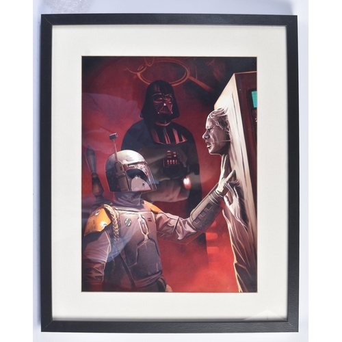 258 - Estate of Jeremy Bulloch - Star Wars - Artwork - a lithograph print depicting a scene from The Empir... 