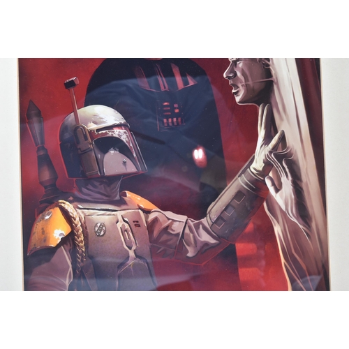 258 - Estate of Jeremy Bulloch - Star Wars - Artwork - a lithograph print depicting a scene from The Empir... 