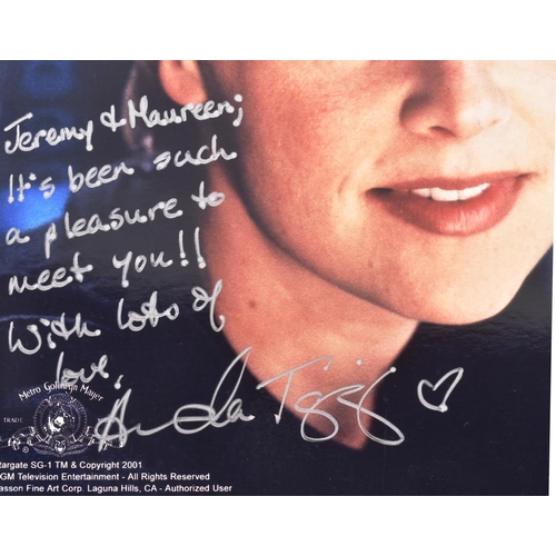 264 - Estate of Jeremy Bulloch - Stargate SG1 - Amanda Tapping & Christopher Judge - two autographed offic... 