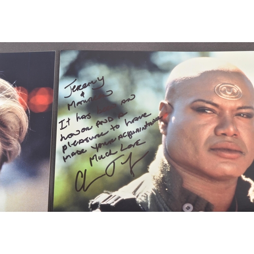 264 - Estate of Jeremy Bulloch - Stargate SG1 - Amanda Tapping & Christopher Judge - two autographed offic... 