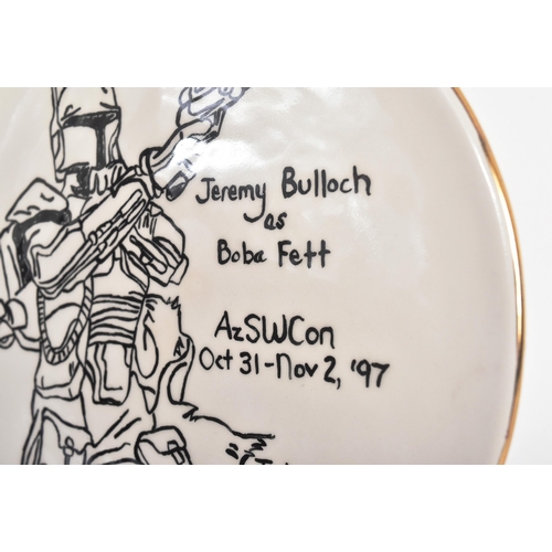 266 - Estate of Jeremy Bulloch - Star Wars - Fan Art - a presentation ceramic painted plate given to Bullo... 