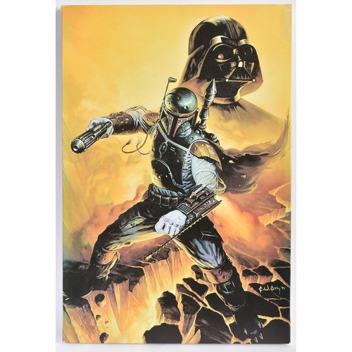 276 - Estate of Jeremy Bulloch - Star Wars - Artwork - a canvas mounted artwork print depicting Boba Fett ... 