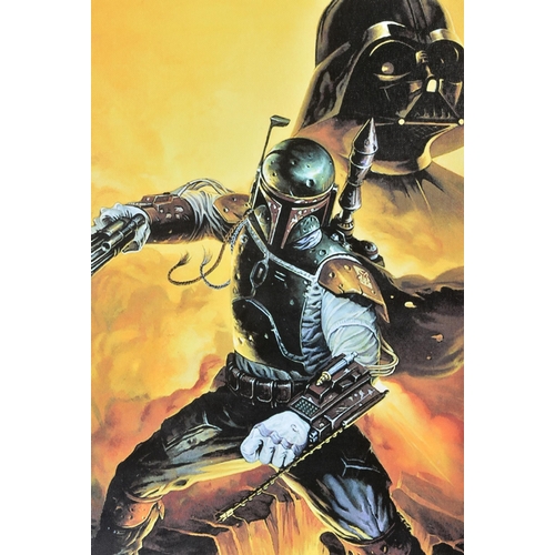 276 - Estate of Jeremy Bulloch - Star Wars - Artwork - a canvas mounted artwork print depicting Boba Fett ... 