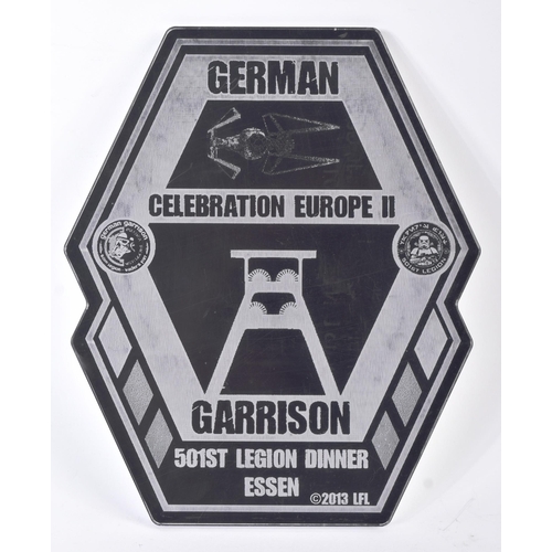 281 - Estate of Jeremy Bulloch - Star Wars - an acrylic Celebration Europe II plaque from the German Garri... 