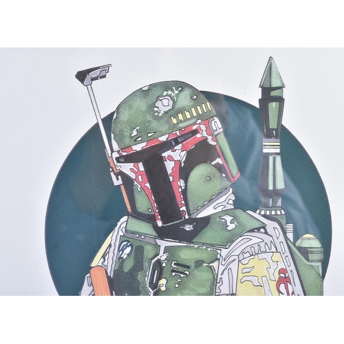 298 - Estate of Jeremy Bulloch - Star Wars - Artwork -  a lithograph artwork print depicting Boba Fett in ... 