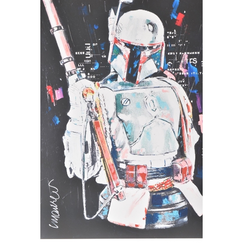 52 - Estate of Jeremy Bulloch - Star Wars - Artwork - a lithograph artwork print featuring a pop-art styl... 