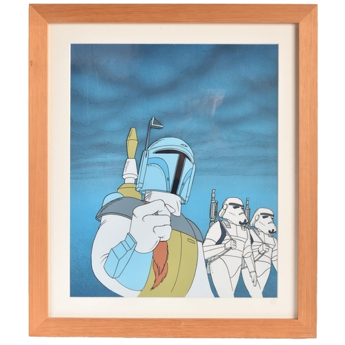 9 - Estate of Jeremy Bulloch - Star Wars Holiday Special (1978) - a framed reproduction animation cel fr... 