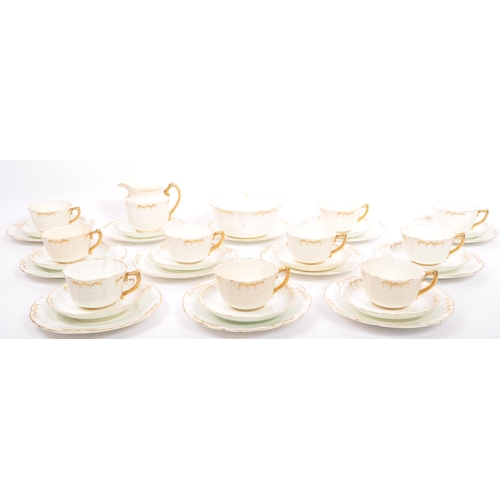 120 - A large 1950's, mid century china / porcelain afternoon tea service set. Comprising of 10 x tea cups... 