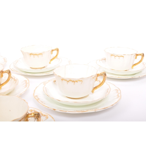 120 - A large 1950's, mid century china / porcelain afternoon tea service set. Comprising of 10 x tea cups... 