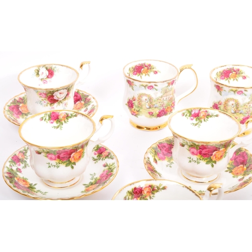 121 - A collection of vintage 20th century Royal Albert Old Country Roses and associated bone china tea se... 