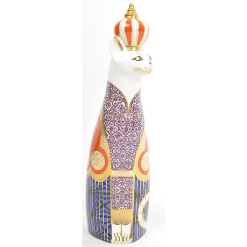 139 - A Royal Crown Derby Imari pattern Abyssinian Royal Cats figurine, no stopper, marked to base.