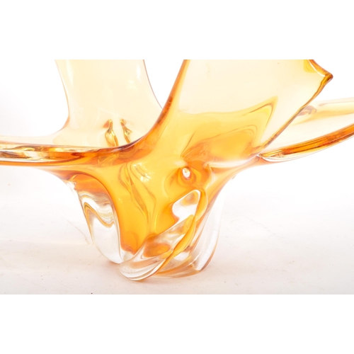 148 - Collection of late 20th century, vintage, retro 1970's studio art glass. To include orange/amber fla... 