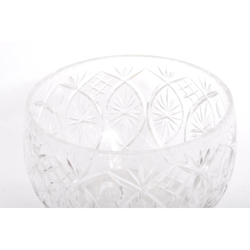 149 - Large Waterford cut glass bowl with decorative Lismore pattern to the bulbous shaped outer edges. Di... 