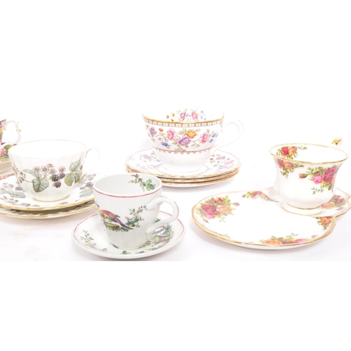 15 - A collection of Royal Albert Trio's to include Old Country Roses tennis set, Mayflower, Fancy Free, ... 