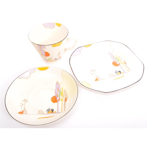 165 - An Art Deco early 20th century circa 1930s Tams Ware bone china tea service in the 'Woodland' patter... 