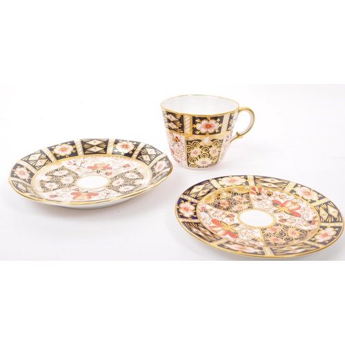 185 - Royal Crown Derby - English bone china porcelain. Imari pattern cups and saucers. 2451 pattern numbe... 