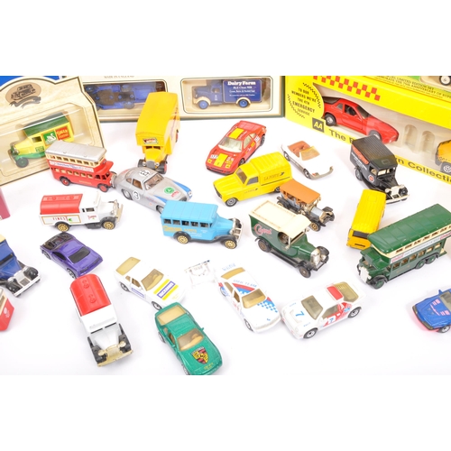 200a - A collection of assorted diecast models cars and other vehicles to include; Lledo Days Gone, Corgi, ... 