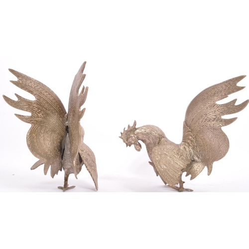 210 - A collection of vintage 20th century white metal bird poultry table ornaments. Comprising of various... 