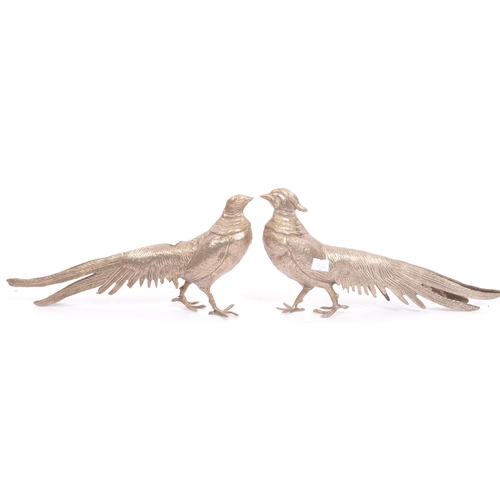 210 - A collection of vintage 20th century white metal bird poultry table ornaments. Comprising of various... 