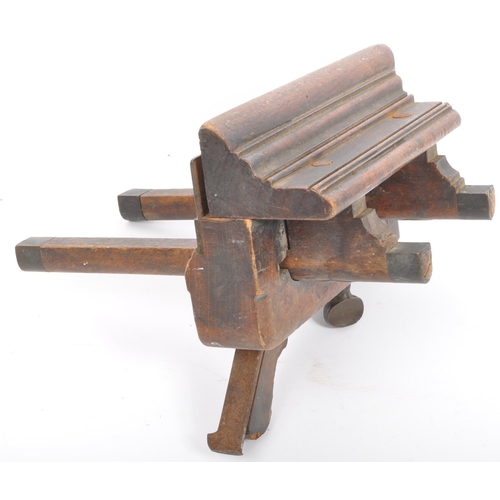 215A - An Mid CenturyÂ carpentersÂ woodworking wood plough plane constructed from oak wood and brass fittin... 