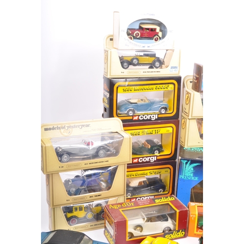 220a - A collection of assorted vintage diecast model cars. Largely Matchbox Models of Yesteryear / Y-Serie... 