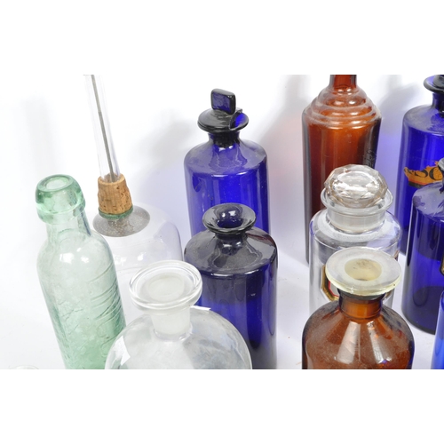 224 - A large collection of assorted vintage 20th Century Doctors Medical / Scientific bottles / jars / co... 