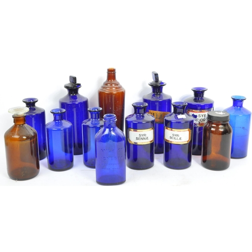 224 - A large collection of assorted vintage 20th Century Doctors Medical / Scientific bottles / jars / co... 