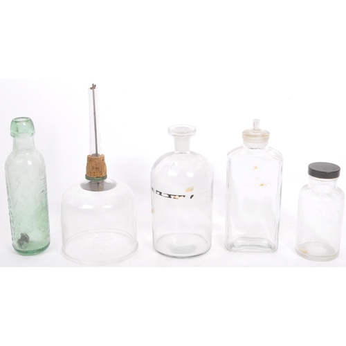 224 - A large collection of assorted vintage 20th Century Doctors Medical / Scientific bottles / jars / co... 