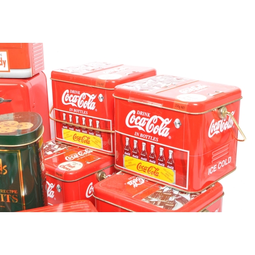 234 - A large collection of vintage 20th century & later advertisement confectionary tin boxes. The lot to... 