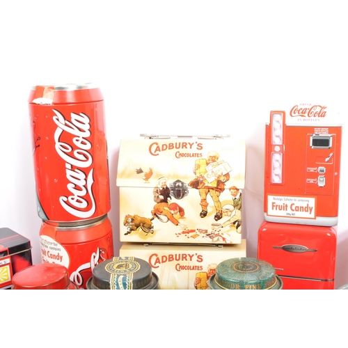 234 - A large collection of vintage 20th century & later advertisement confectionary tin boxes. The lot to... 