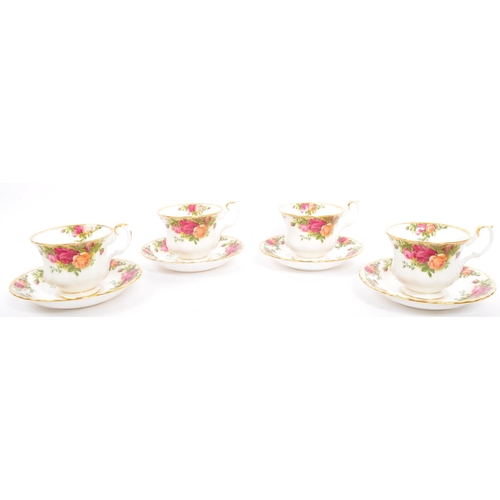 24 - A vintage 20th century fine bone china Royal Albert 'Old Country Roses' tea service. The lot to incl... 