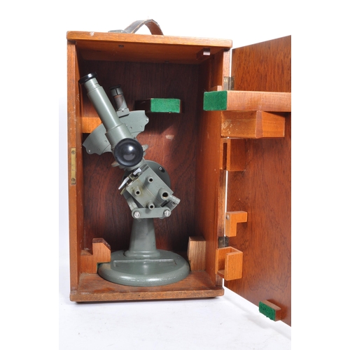 247 - Hilger & Watts - A 20th century cased Hilger & Watts microscope in grey colourway being marked up M4... 