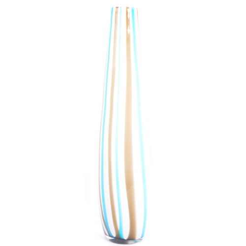 248 - A tall glass Murano Style tri-coloured decorative vase, with ovoid body with swollen base and rounde... 