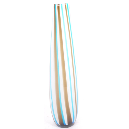 248 - A tall glass Murano Style tri-coloured decorative vase, with ovoid body with swollen base and rounde... 