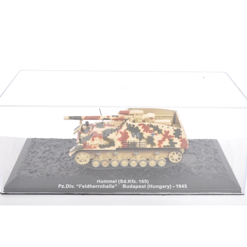 329 - A collection of x9 assorted diecast model cars and tanks of Military interest comprising x4 Matchbox... 