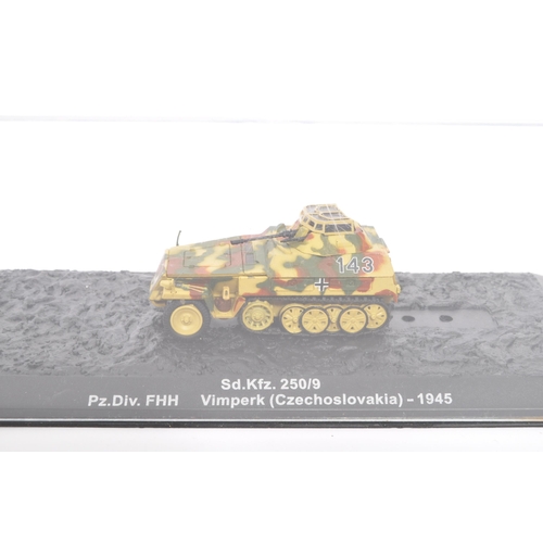 329 - A collection of x9 assorted diecast model cars and tanks of Military interest comprising x4 Matchbox... 