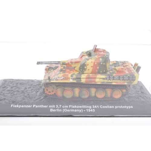 329 - A collection of x9 assorted diecast model cars and tanks of Military interest comprising x4 Matchbox... 