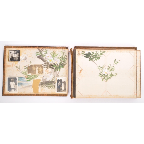 339 - A 19th century Chinese Oriental Shibayama style inlaid postcard album. The album having a mother of ... 