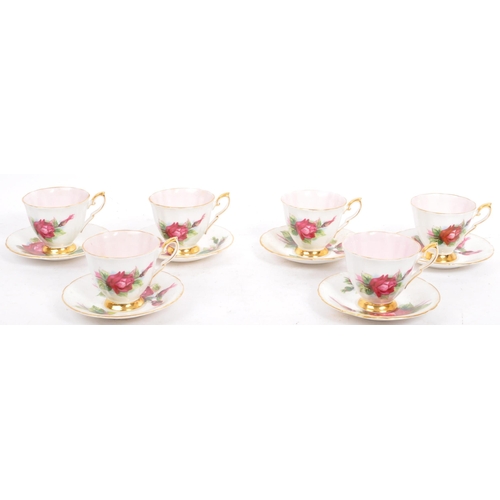 34 - A vintage 20th century bone china Paragon part tea service in Harry Wheatcroft's Six Famous Roses 'G... 