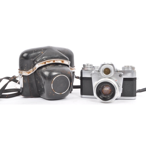 340 - A Zeiss Ikon Contarex Bulls Eye SLR Camera,Â with Carl Zeiss Planar 1:2 f= 50mm lens Nr3249532. In b... 