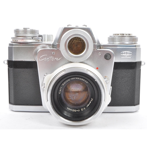 340 - A Zeiss Ikon Contarex Bulls Eye SLR Camera,Â with Carl Zeiss Planar 1:2 f= 50mm lens Nr3249532. In b... 