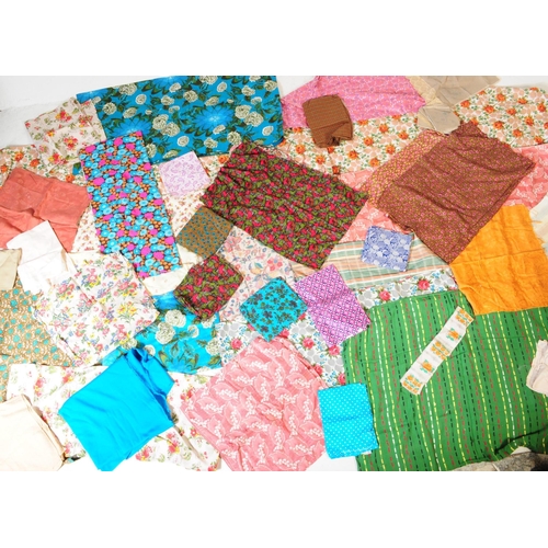 347 - A large collection of vintage mid 20th century & later circa 1960s onwards fabric sheets of various ... 