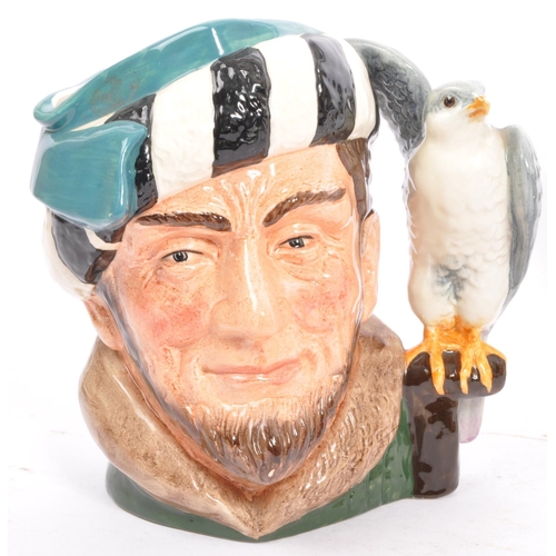 36 - An assortment of three vintage 20th century Royal Doulton toby jugs, comprising of The Falconer D 65... 