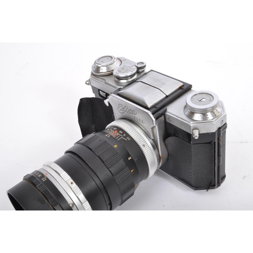 360 - Two retro vintage Wirgin Edixa Flex 35mm SLR cameras. One with a 50mm 1:2.8 Cassarit lens, other wit... 