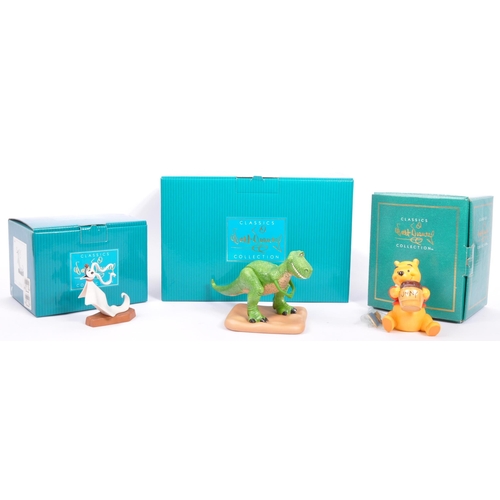 361 - Classics Walt Disney Collections - Three painted porcelain figurine / statues of; Winnie the Pooh an... 