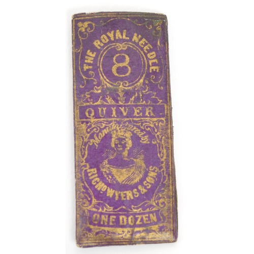 374 - W. Avery & Sons Redditch - A 19th century Victorian circa. 1870's brass needle case etui in the form... 